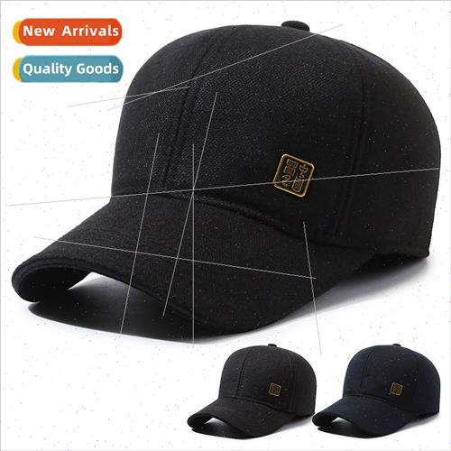 Autumn winter new hat middle-aged men tweed baseball cap thi