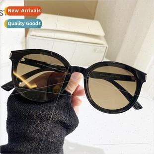 frame round polarized sunglasses retro Europe female classic