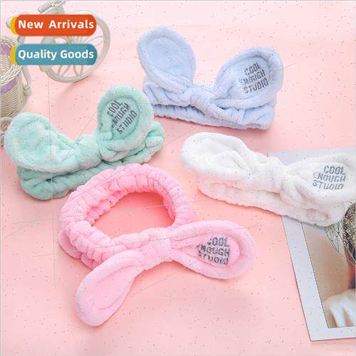 Korean girls simple cute hair bands girls heart mask headban