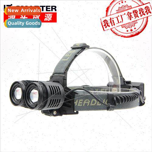 Strong light double head lighting headlamp new with USB rech