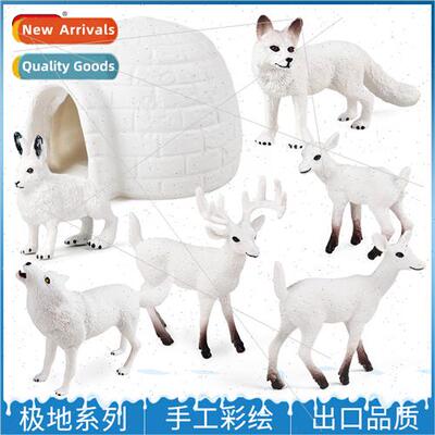 Christmas simulation animal model igloo whe-tailed deer arct