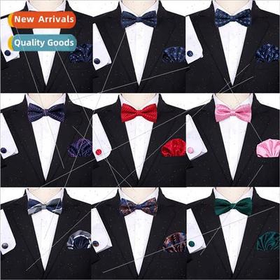 Bow tie men wedding wedding groom best man Korean su burgund