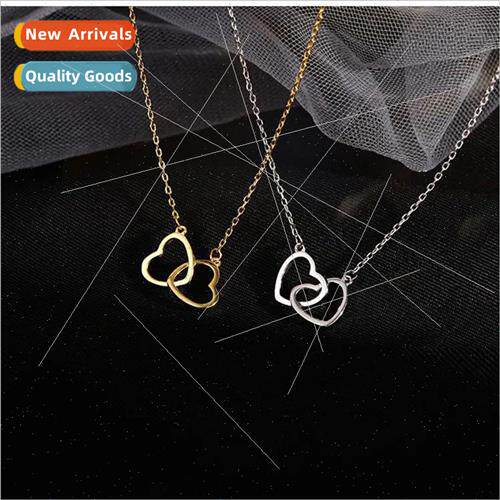 Europe cold wind fashion love heart peach heart collarbone c