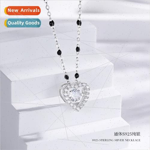 Spirual love silver necklace female hundred wh niche 2023 ne