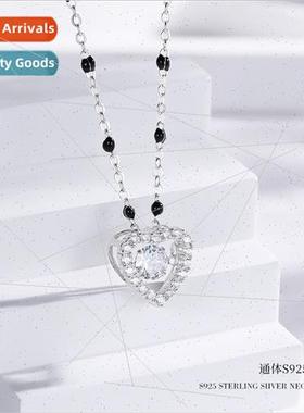 Spirual love silver necklace female hundred wh niche 2023 ne