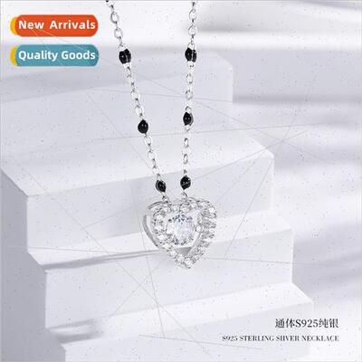 Spirual love silver necklace female hundred wh niche 2023 ne