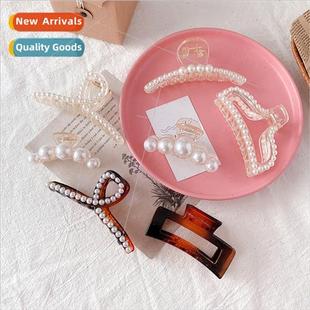 hair hairpin shark clip grip number head back large Pearl