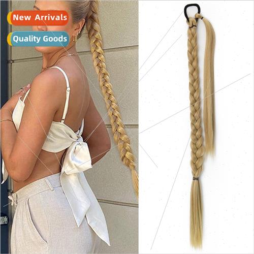 Wig Ponytail Women Europe Long Tie Wrap Hair Extensions Pony