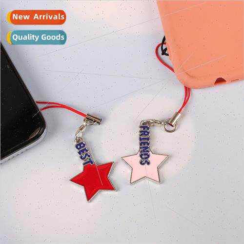 Star English letters girlfriends cell phone chain couple two