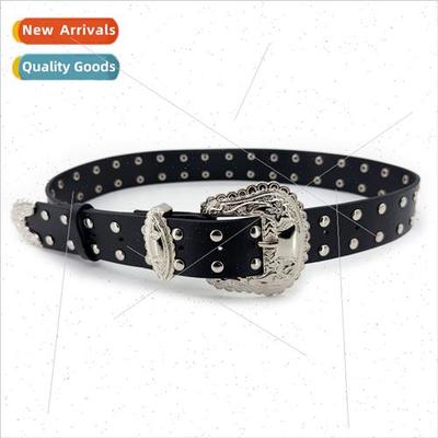 Rivet punk spicy girl belt belt pin buckle new tide ladies h