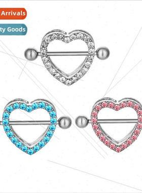 Double Diamond Heart pple Ring Electroplated Heart Shaped Tr