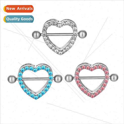 Double Diamond Heart pple Ring Electroplated Heart Shaped Tr