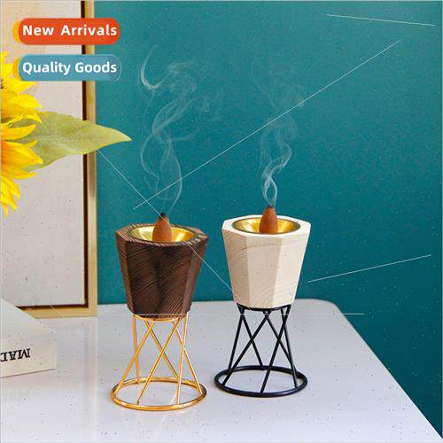mple modern metal wooden incense burner tall stincense burne