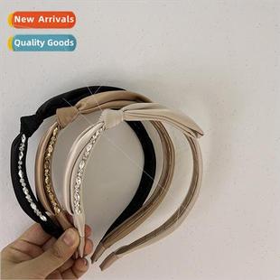 sense rhinestone side Hair narrow advanced bow bands