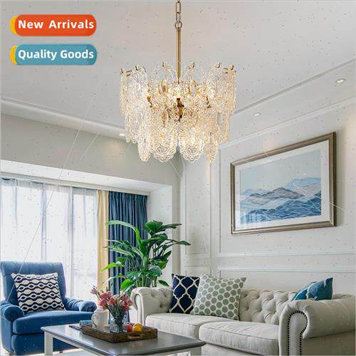 Copper home chandelier living room light post-modern minimal