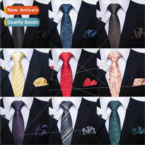 New 2023 Paisley Pattern Men Wedding Su Tie Pocket Towel Cuf