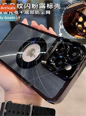 适用 iPhone 14ProMax plating leakage label CD pattern glitte