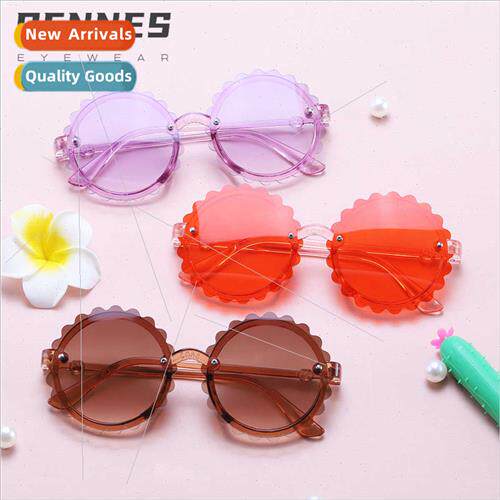 new children sunflower ocean piece sunglasses tide irregular