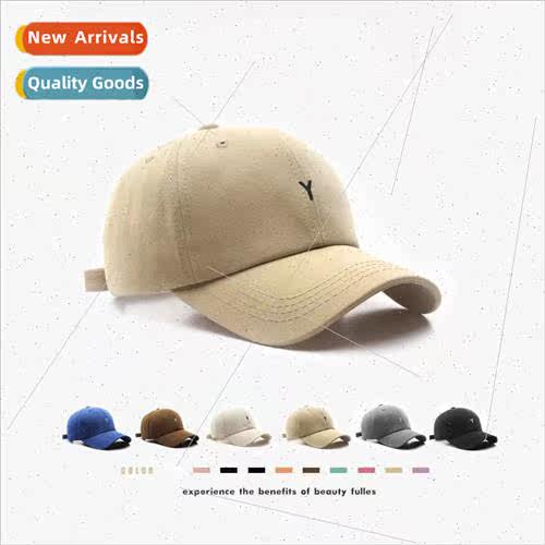 Popular retro letters embroidered bent brim baseball cap out