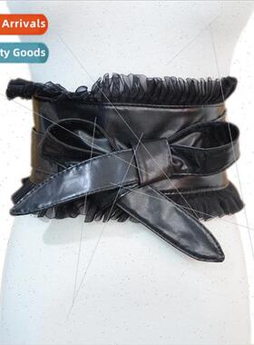 Women wide belt ladies atmosphere casual decorative lace lac