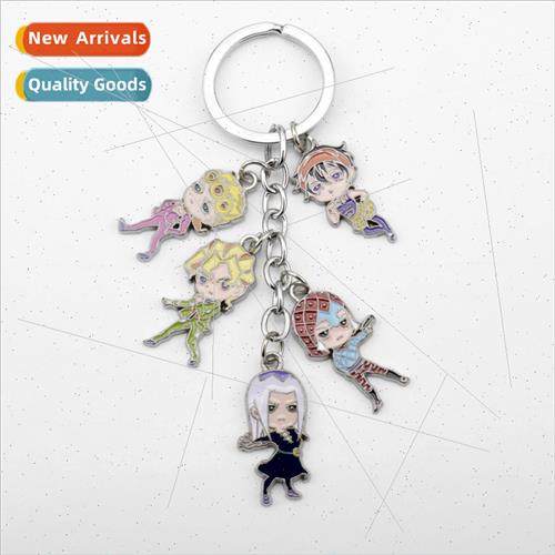 Anime JOJOs wonderful adventure gold wind alloy keychain cha