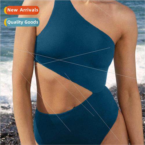 Design New One Piece Bikini Women Europe Solid Color One Pie