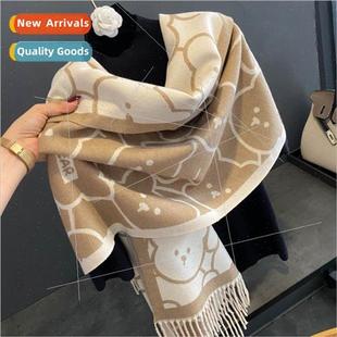 Korean  cute bear students imation cashmere scarf senior sen