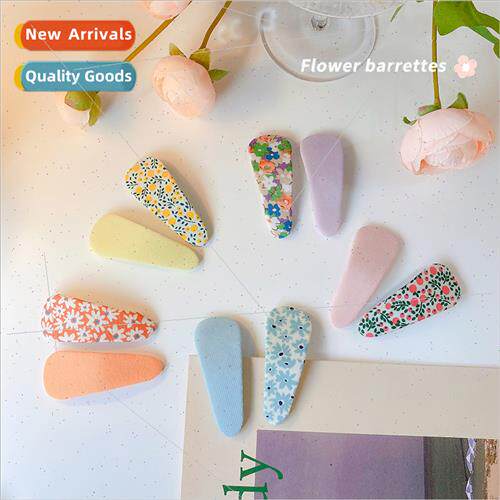 Colorful broken flowers bb hair card bangs hair clip new gir