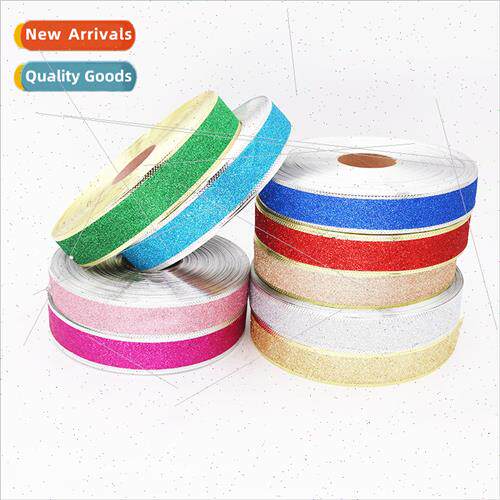 Gold Onion Powder Ribbon 3.8cm Christmas Ribbon Colorful Rib