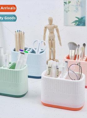 INS creative double-compartment pen holder girl heart cartoo