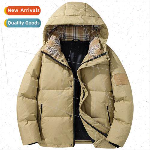 Autumn winter new thickened hooded down jacket male short yo
