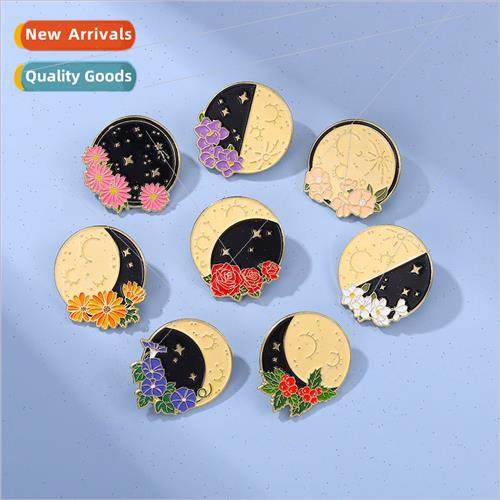 Round Star Moon Creative Flower Shape Design Cartoon Fashion