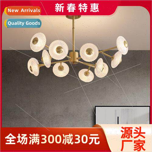 American full copper chandelier living room light 2023 moder