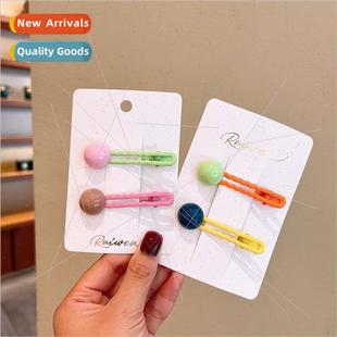 Korea girls hair clips colorful wave beans duckbill clip bab