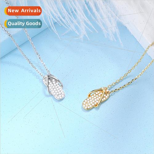 Fashion slipper pendant female Europe popular zirconia neckl
