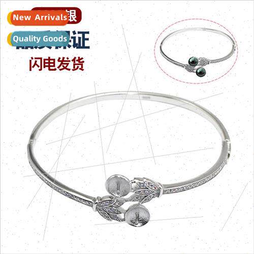 s925 silver bracelet women open unset zircon diy hand jewelr