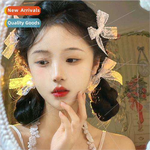 Whe lace lace bow hair clips photo styling braided hair acce