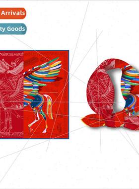 Big red small square scarf silk scarf female 2023 spring sum