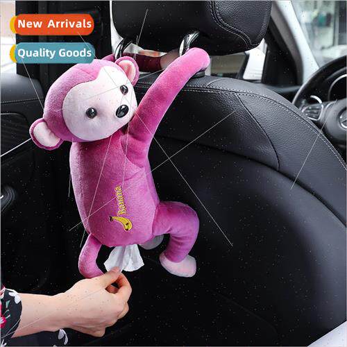 Car Pippi Monkey Hanging Tissue Box Car Seatback Tissue Box