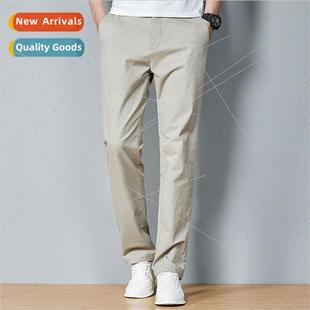 Men cotton su pants 2023 fall light luxury high-end loose st