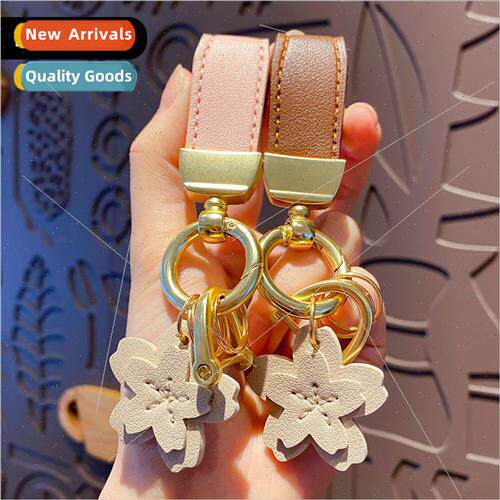 mple cherry blossom high-grade car key charm keychain female