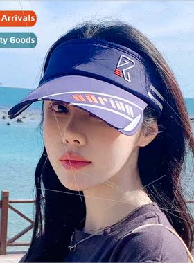 Retractable brim ice silk hollow cap female summer outdoor s