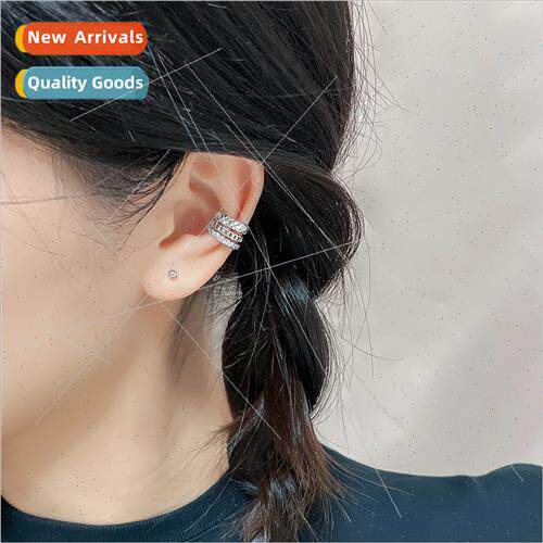 three-layer full diamond chain whout ear piercing ear clips