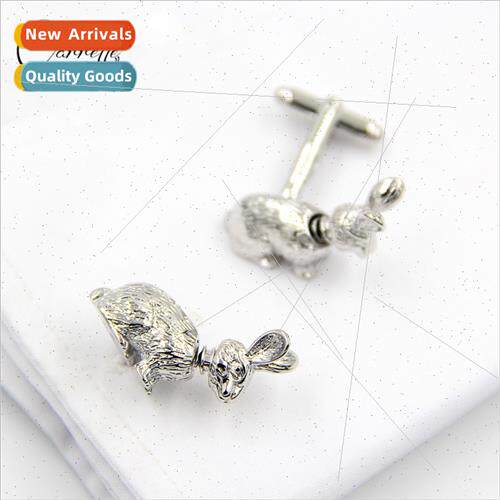 Dancing Rabb Cufflinks Eco-friendly Copper Men French Busine
