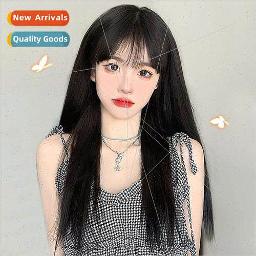 Wig female high temperature wire mechanism black long Qi ban