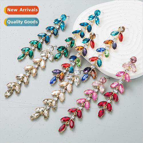 Fashion Europe Fan multi-layer alloy rhinestone glass diamon