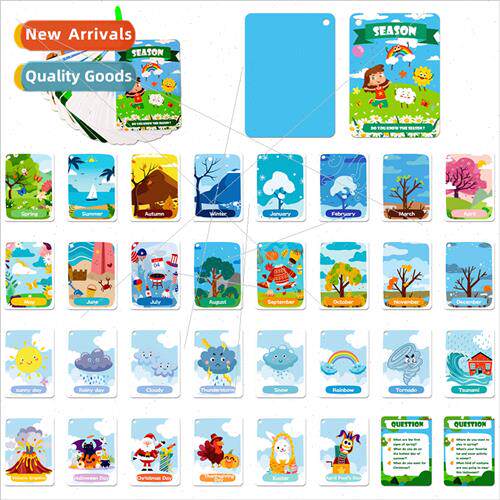 34 al Cognitive Cards Baby Learning English Education Cards