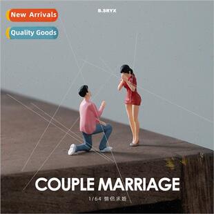 1/64 male female marriage proposal Couple miniature doll mod