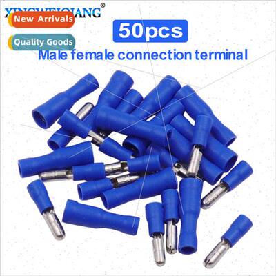 100pcs/bag blue male and female inserted spring cold pressin