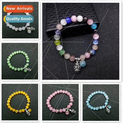 New colorful cat eye stone bracelet imation beads sred beads